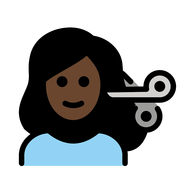 Woman getting haircut