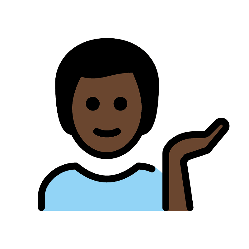 Man tipping hand