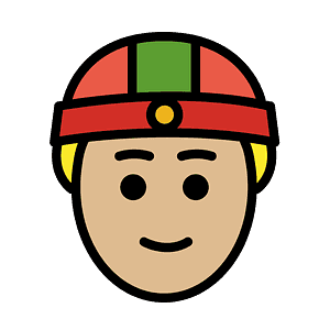 Person with skullcap