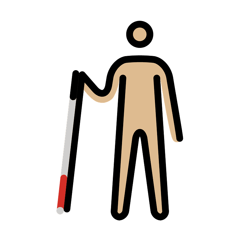 Person with white cane