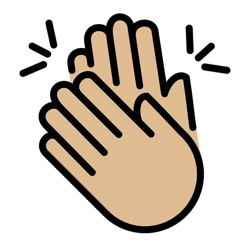 Carnagione abbastanza chiara mani che applaudono