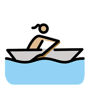 Woman rowing boat
