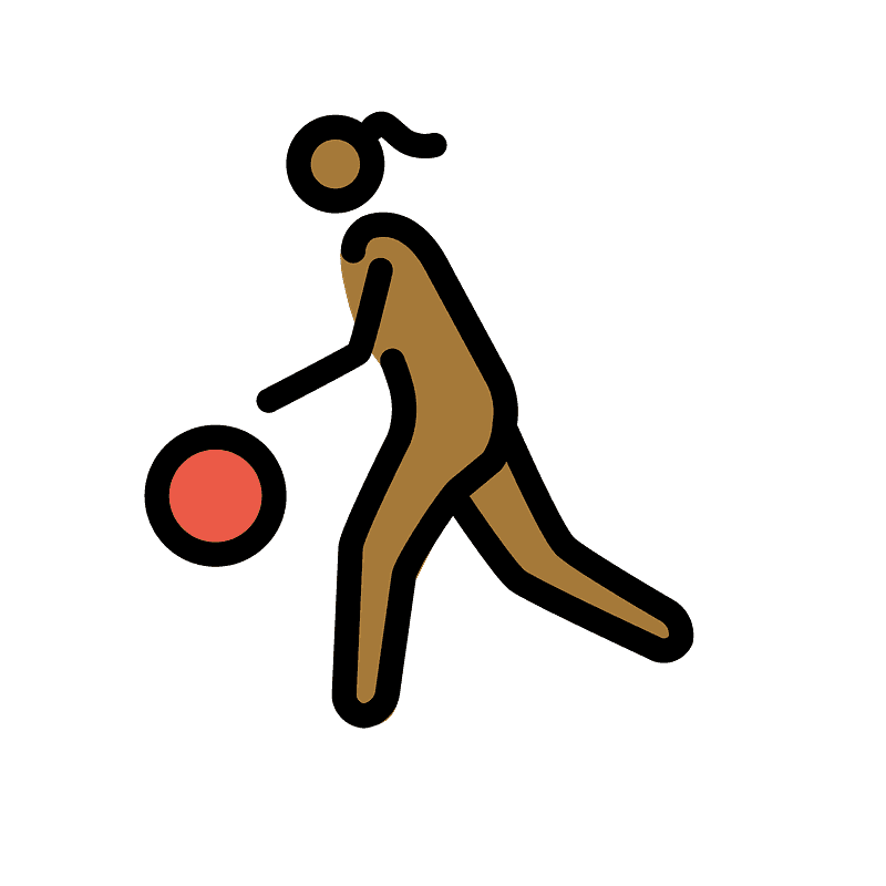 Woman bouncing ball