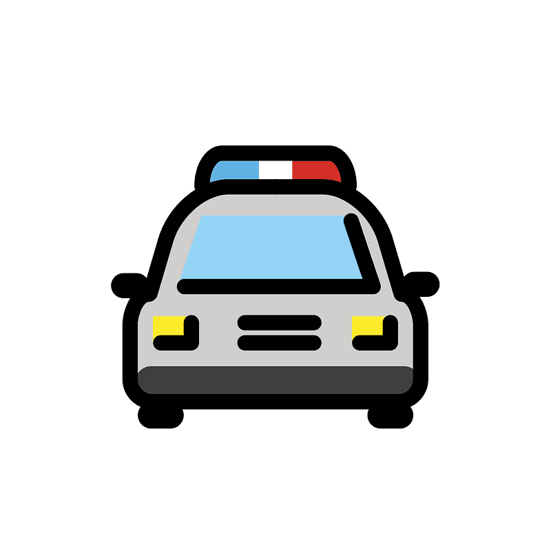 Oncoming police car