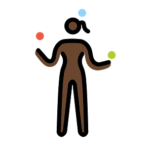 Woman juggling