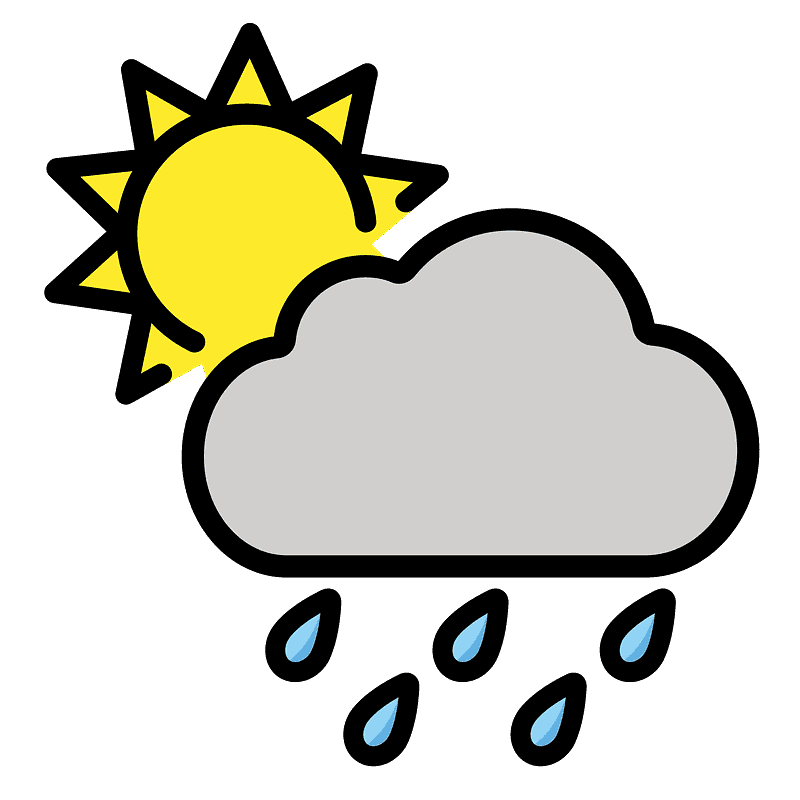 Sun behind rain cloud