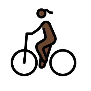 Carnagione scura ciclista donna