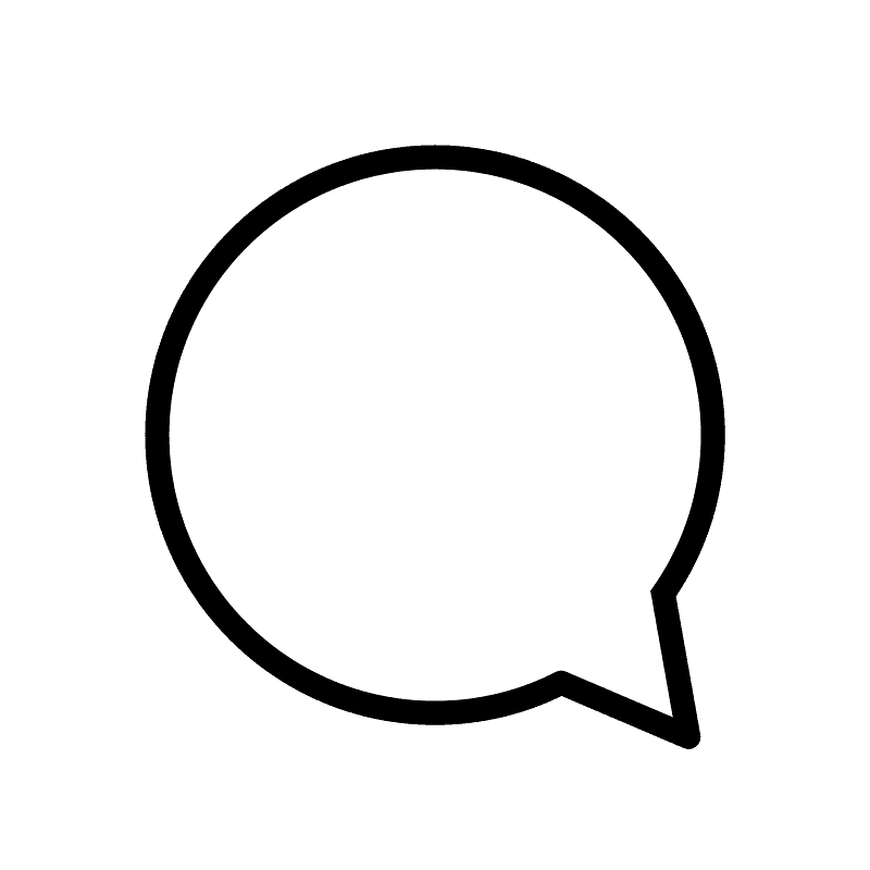 Left speech bubble