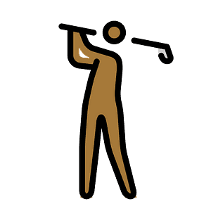 Person golfing
