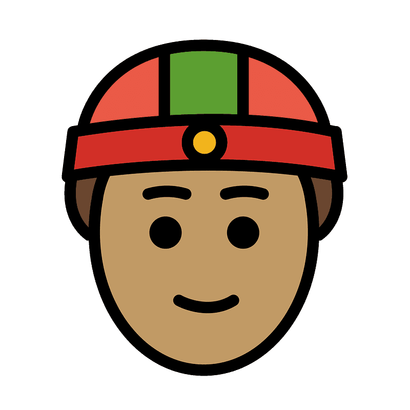 Peau légèrement mate homme avec casquette chinoise 