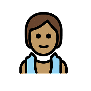 Person in steamy room