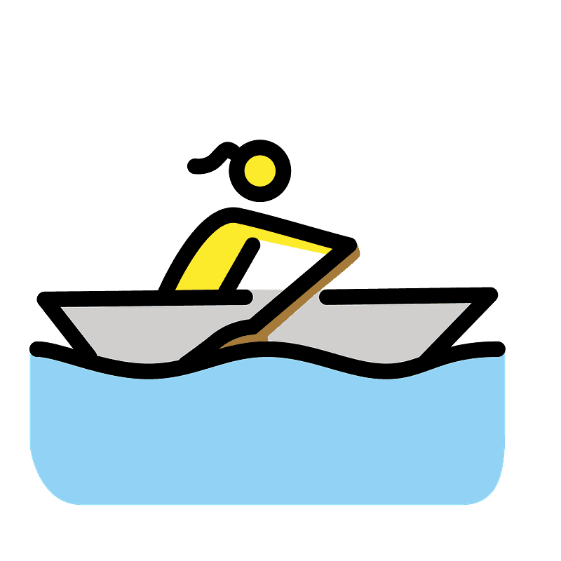 Woman rowing boat