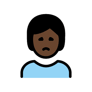Person frowning