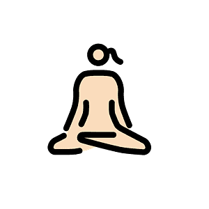 Woman in lotus position