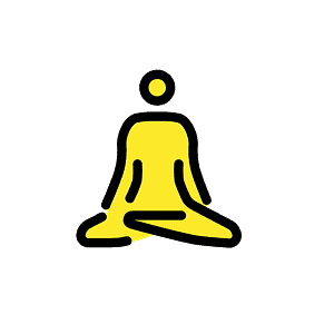 Man in lotus position