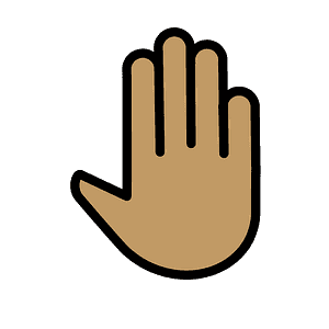 Raised back of hand