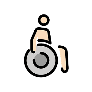 Man in manual wheelchair