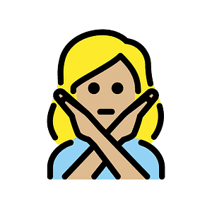 Woman gesturing NO