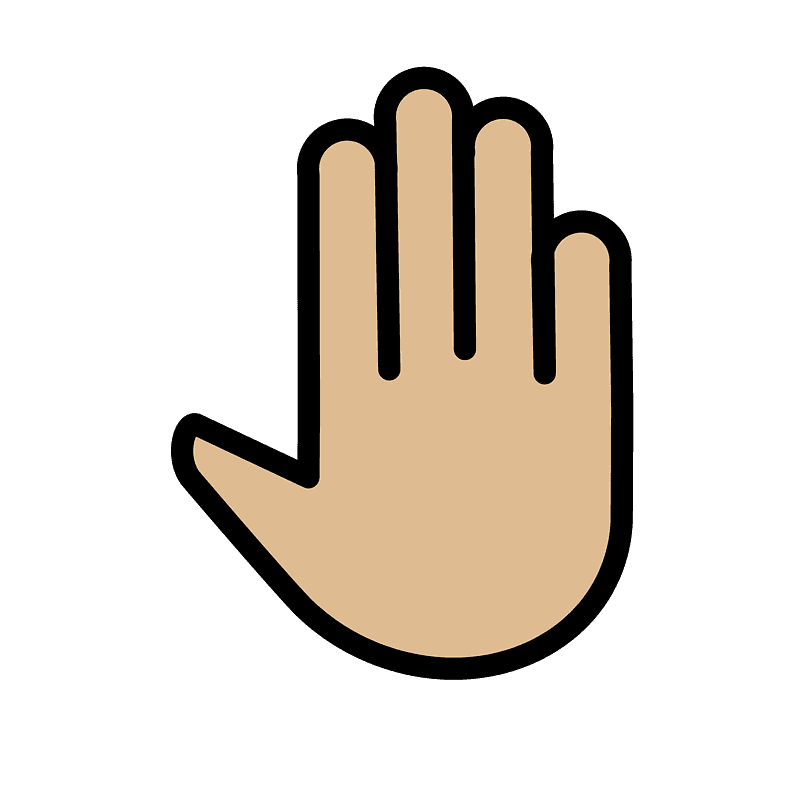 Raised back of hand