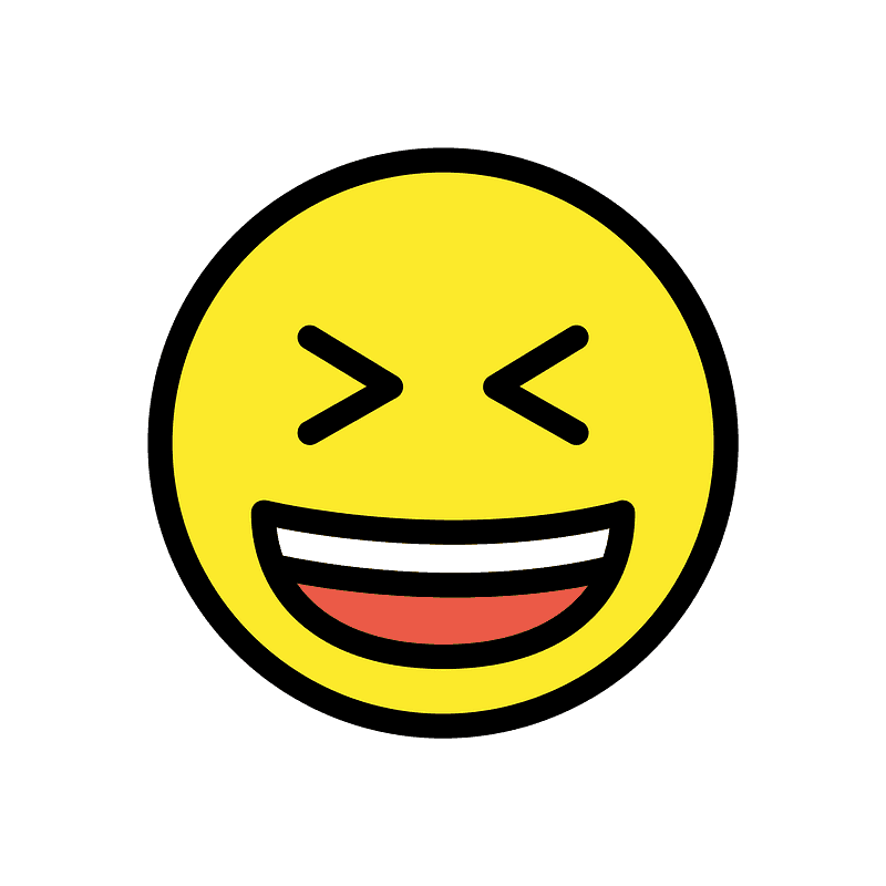 Grinning squinting face