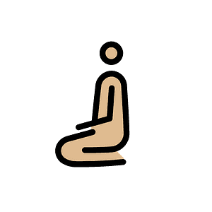 Person kneeling