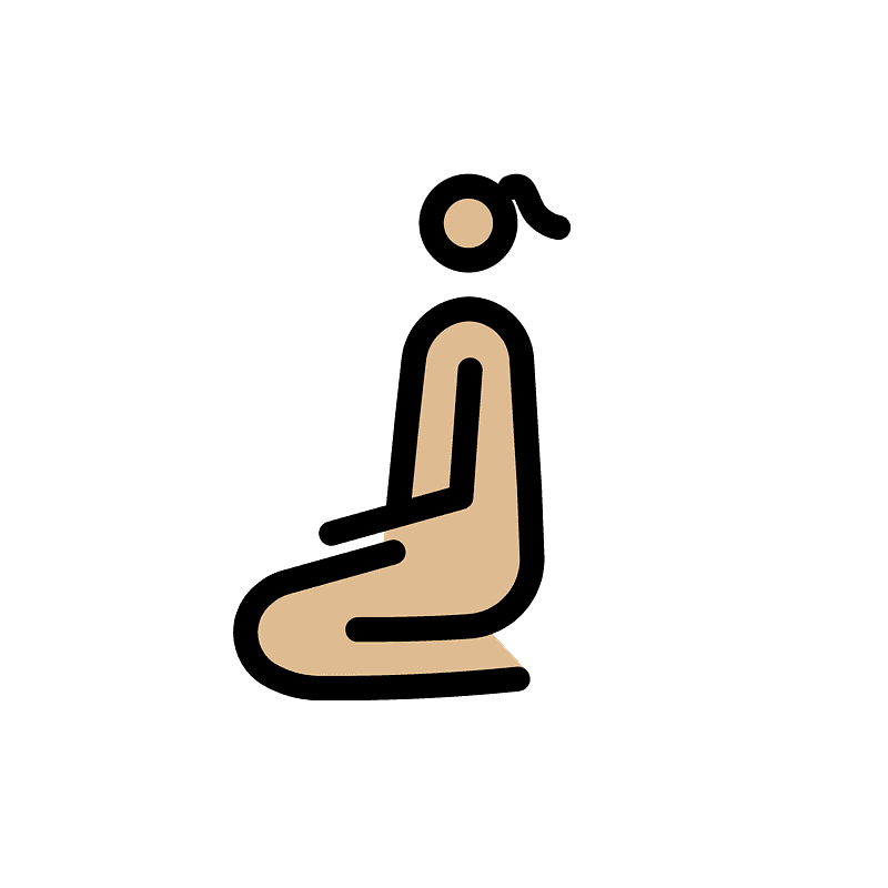 Woman kneeling