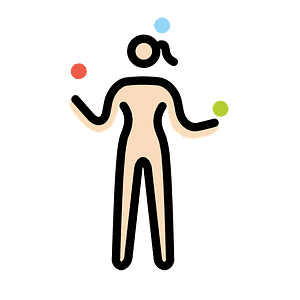 Woman juggling