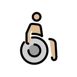 Man in manual wheelchair