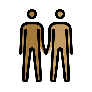 Men holding hands