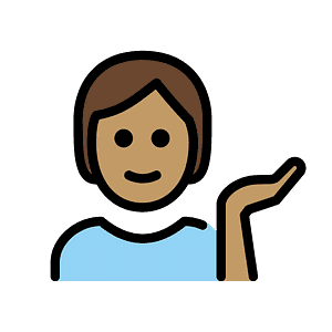 Person tipping hand