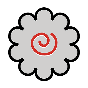 Fish cake with swirl