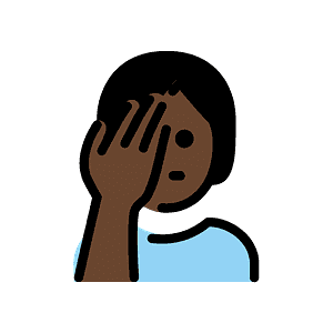 Person facepalming