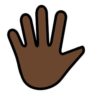 Hand with fingers splayed