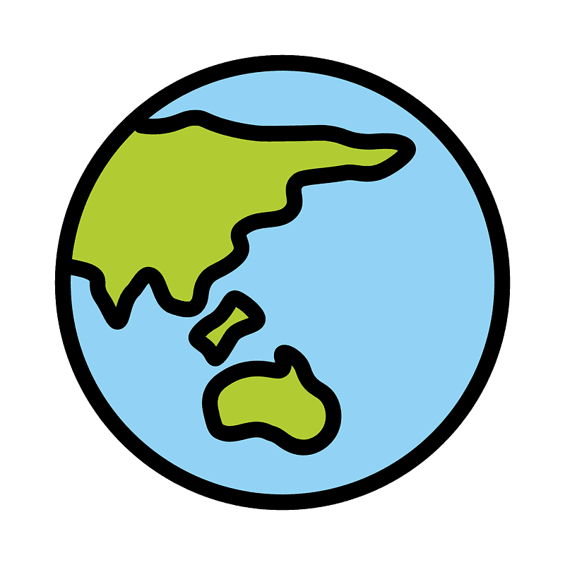 Globe showing Asia-Australia