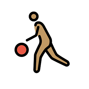 Man bouncing ball