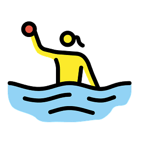Woman playing water polo
