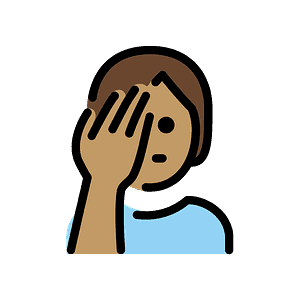 Person facepalming