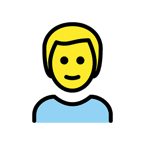 Man: blond hair
