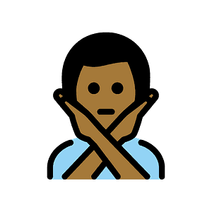 Man gesturing NO