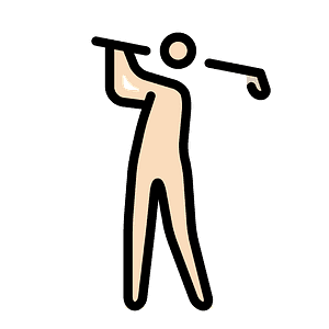 Person golfing