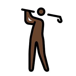 Person golfing