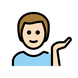 Man tipping hand