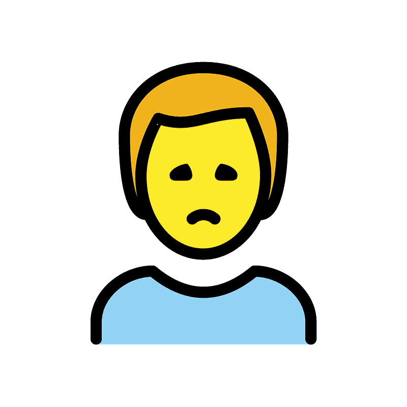 Man frowning