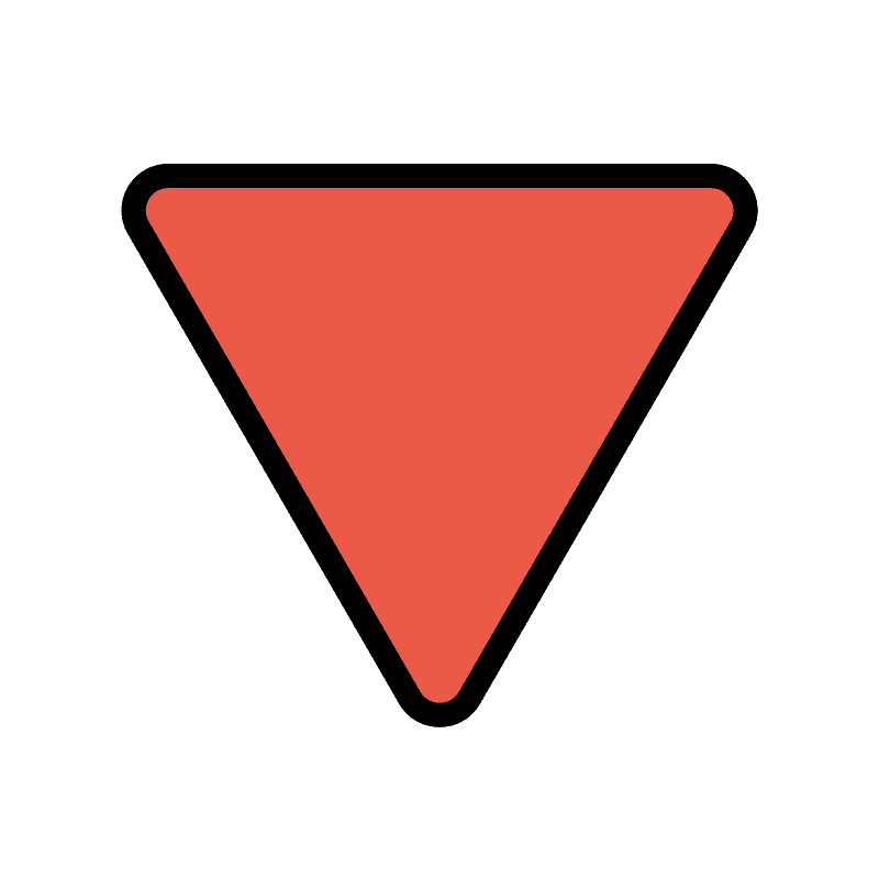 Red triangle pointed down