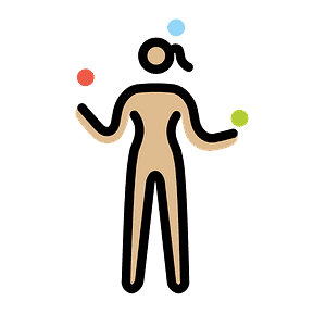 Woman juggling
