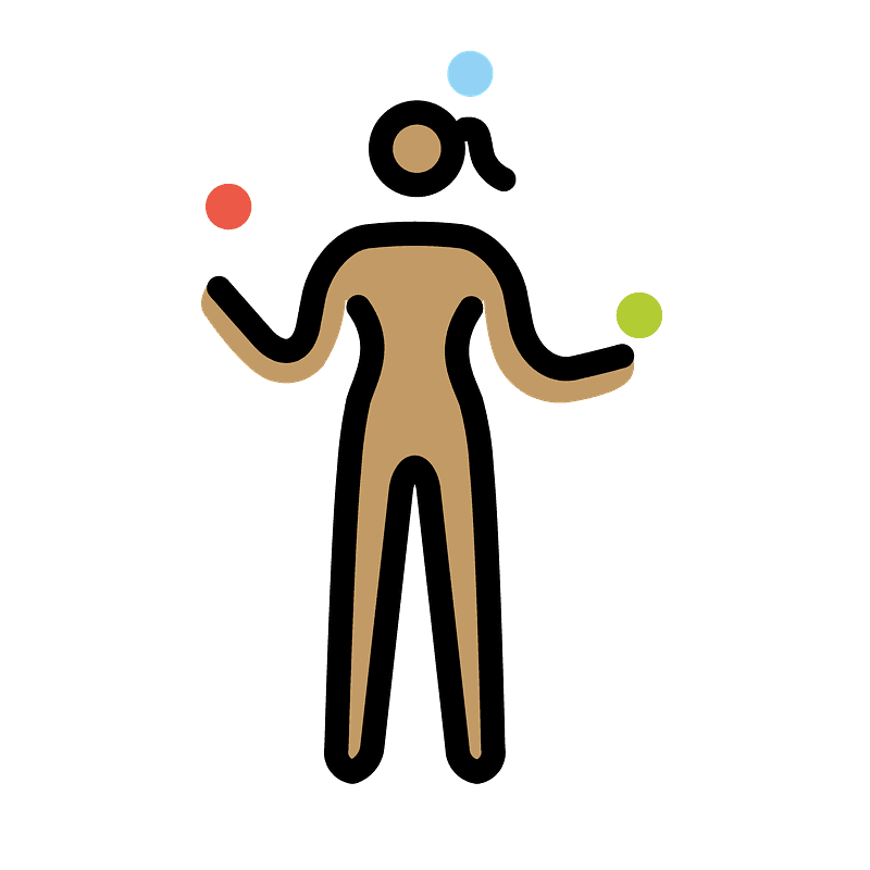 Woman juggling
