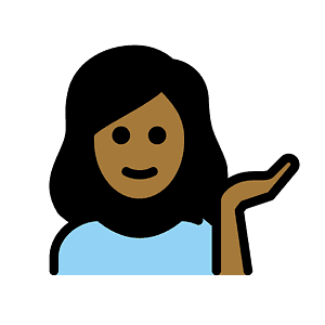 Woman tipping hand