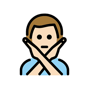 Man gesturing NO