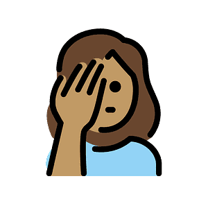Woman facepalming