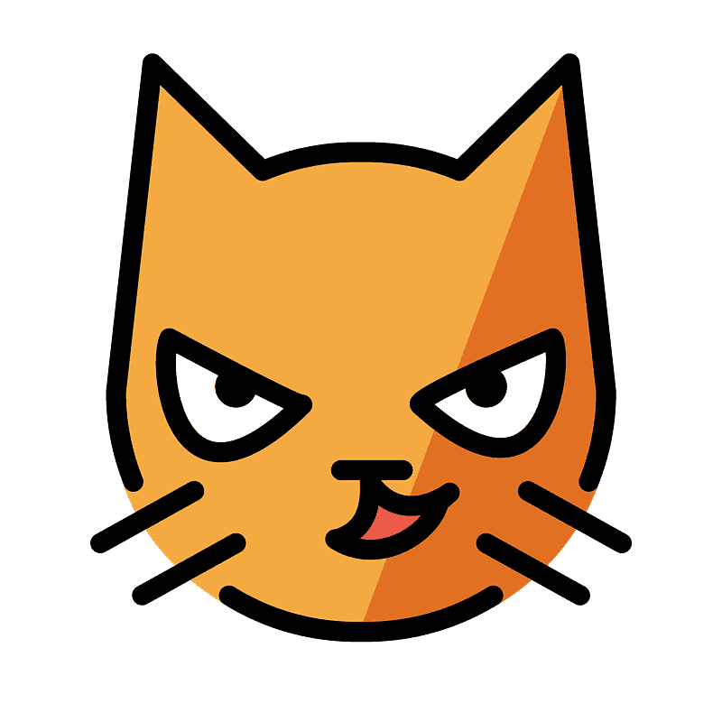 Cat with wry smile